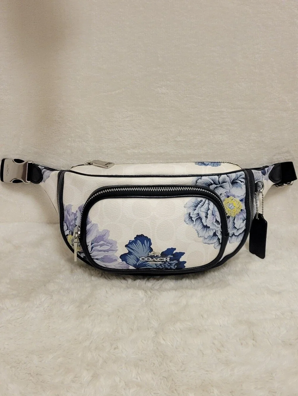 Coach White Floral Belt Bag